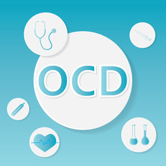 OCD (Obsessive Compulsive Disorder) medical concept- vector illustration