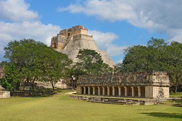 Uxmal - ancient Maya city of the classical period in present-day Mexico. 
