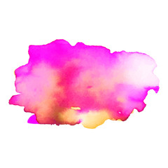 Color splash on white background. Abstract watercolor background.
