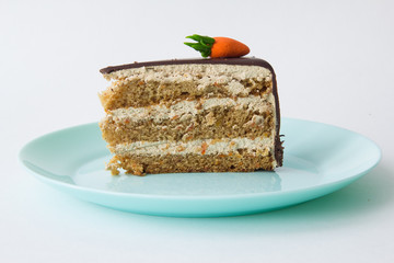 Carrot cake on a platter