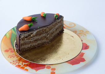 Carrot cake on a platter