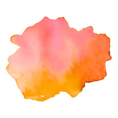 Color splash on white background. Abstract watercolor background.