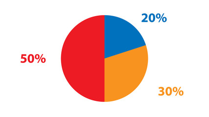 Pie graph vector design. Empty infographic vector template