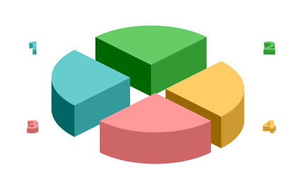 Pie graph vector design. Empty infographic vector template