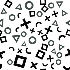 Vector seamless pattern background. Modern stylish abstract texture. Different geometric figures