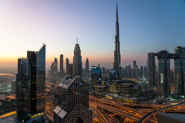 Naklejka na ściany i meble Dubai city view, United arabic emirates