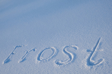 inscription on the snow