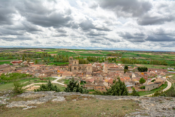  aerial view of Peñaranda de Duero from the castle, Burgos