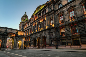 Fototapeta na wymiar The Glasgow City Chambers' building, Glasgow, Scotland