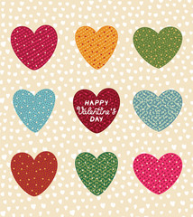 Vector design concept for Valentines Day. Cute posters, valentines day greetings.