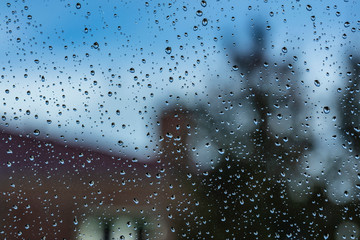 rain drops on the window 