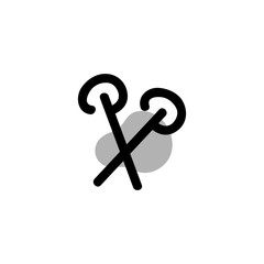 Nails icon. Vector hand drawn line symbol