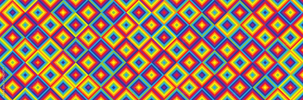Aufkleber horizontal abstract colorful square design for pattern and background