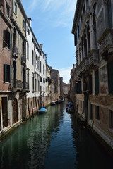 Fondamenta Folzi With The Narrow Canals In Venice. Travel, holidays, architecture. March 29, 2015. Venice, Veneto region, Italy.