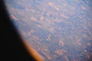 Aus dem Flugzeugfenster