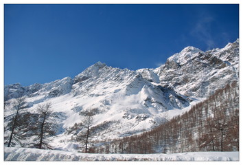 Snowy alpine landscape