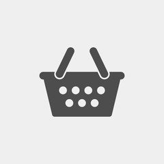 Basket flat vector icon. Buy flat vector icon. Market flat vector icon. Sale and shop flat vector icon