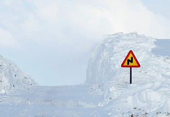 Naklejka na ściany i meble sign in snow