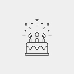 Cake flat vector icon. Dessert flat vector icon