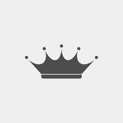 Crown flat vector icon. Leader flat vector icon