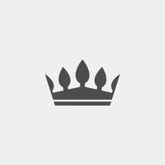 Crown flat vector icon. Leader flat vector icon