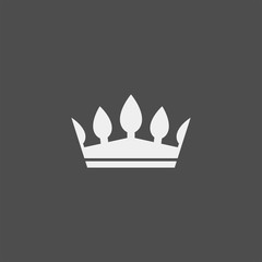 Crown flat vector icon. Leader flat vector icon