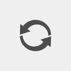 Recycling flat vector icon. Arrow flat vector icon