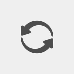 Recycling flat vector icon. Arrow flat vector icon