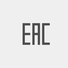 EAC flat vector sign