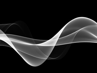 Abstract Black And White Wave Design