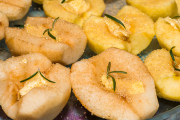 pommes et poires au four