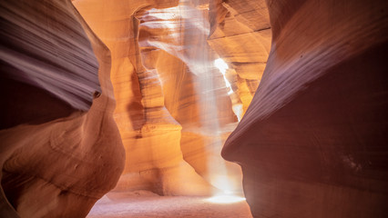 Light beams in a cave