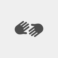 Handshake flat vector icon. Partners flat vector icon