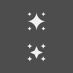 Sparkle flat vector icons. Shine flat vector icons. Glow flat vector icons