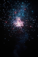 fireworks in the night sky