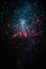 fireworks in the night sky