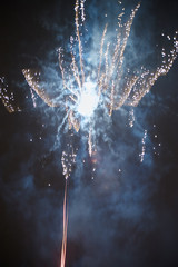 fireworks in the night sky