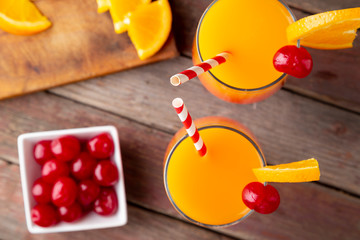 Cold tequila sunrise