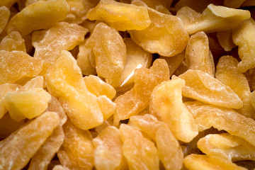 Dried slices of apples for a healthy snack or a compote