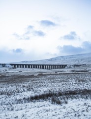 Ribblehead Viaduct in the snow