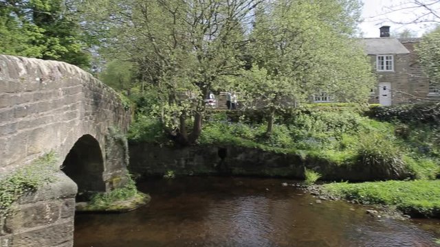 Cottages in Baslow Village, Derbyshire, England, UK, Europe 