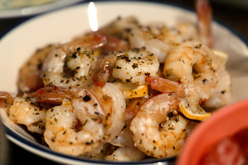 Closeup of shrimps