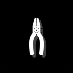 Pliers icon flat