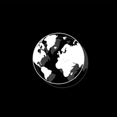 Globe Earth icon flat