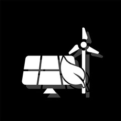 Eco Energy Saving icon flat