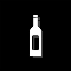 Wine Bottle icon flat