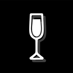 Wine Glass icon flat