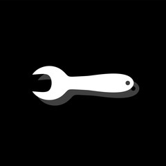 Wrench icon flat