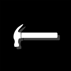 Hammer icon flat