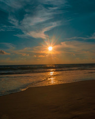 Fototapeta na wymiar Beautiful sunset in Acapulco's beach